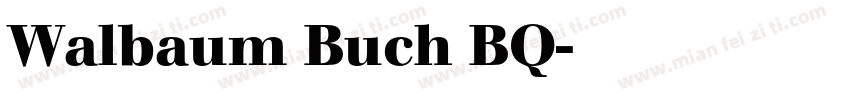 Walbaum Buch BQ字体转换